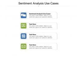 Sentiment analysis use cases ppt powerpoint presentation professional example file cpb