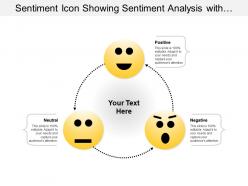 Sentiment Icon Showing Sentiment Analysis With 3 Different Moods