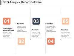 Seo analysis report software ppt powerpoint presentation icon microsoft cpb