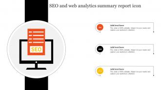 SEO And Web Analytics Summary Report Icon