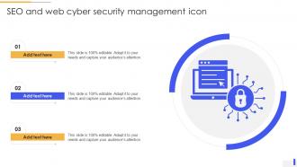 SEO And Web Cyber Security Management Icon
