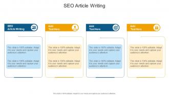 SEO Article Writing In Powerpoint And Google Slides Cpb