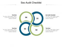 Seo audit checklist ppt powerpoint presentation file deck cpb