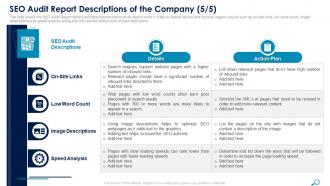 Seo audit report descriptions of the company ppt show rules