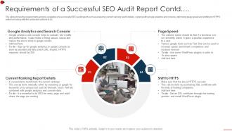 Seo Audit Report To Improve Organic Search Of A Successful Seo Audit Report Contd