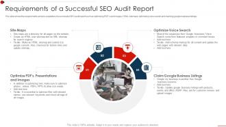 Seo Audit Report To Improve Organic Search Requirements Of A Successful Seo Audit Report