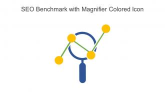 SEO Benchmark With Magnifier Colored Icon In Powerpoint Pptx Png And Editable Eps Format