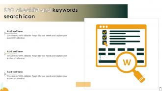 SEO Checklist And Keywords Search Icon