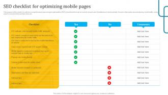 Seo Checklist For Optimizing Mobile Pages Seo Techniques To Improve Mobile Conversions And Website Speed
