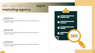 SEO Checklist Icon For Digital Marketing Agency