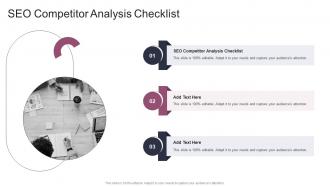 SEO Competitor Analysis Checklist In Powerpoint And Google Slides Cpb