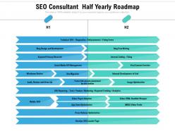 SEO Consultant Half Yearly Roadmap