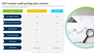 SEO Content Audit Pricing Plan Analysis