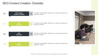 SEO Content Creation Checklist In Powerpoint And Google Slides Cpb