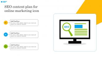 SEO Content Plan For Online Marketing Icon