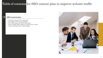 SEO Content Plan To Improve Website Traffic Strategy CD V Professionally Attractive