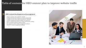 SEO Content Plan To Improve Website Traffic Strategy CD V Pre-designed Attractive