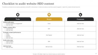SEO Content Plan To Improve Website Traffic Strategy CD V Impressive Graphical