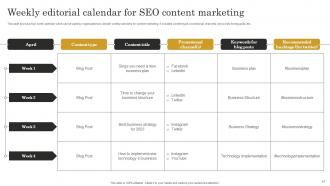 SEO Content Plan To Improve Website Traffic Strategy CD V Professionally Graphical