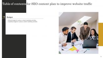 SEO Content Plan To Improve Website Traffic Strategy CD V Slides Captivating