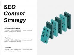 Seo content strategy ppt powerpoint presentation infographic template background cpb