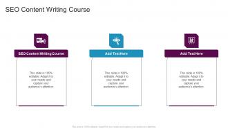 SEO Content Writing Course In Powerpoint And Google Slides Cpb