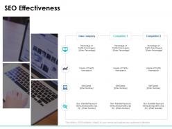 Seo effectiveness percentage arrow ppt powerpoint presentation slides gallery