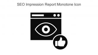 SEO Impression Report Monotone Icon In Powerpoint Pptx Png And Editable Eps Format
