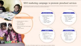 SEO Marketing Campaign To Strategic Guide To Promote Early Childhood Strategy SS V
