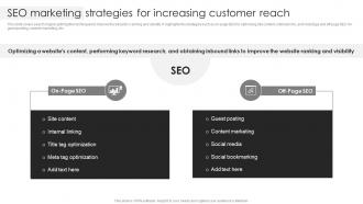 SEO Marketing Strategies For Increasing Customer Reach Business Client Capture Guide