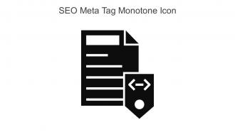 SEO Meta Tag Monotone Icon In Powerpoint Pptx Png And Editable Eps Format