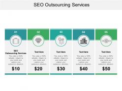 Seo outsourcing services ppt powerpoint presentation gallery guide cpb