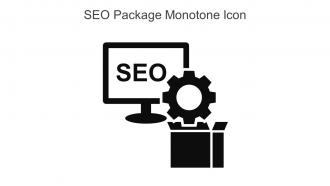 SEO Package Monotone Icon In Powerpoint Pptx Png And Editable Eps Format