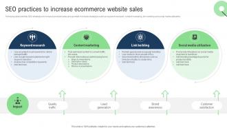 SEO Practices To Increase Sales Improvement Strategies For Ecommerce Website