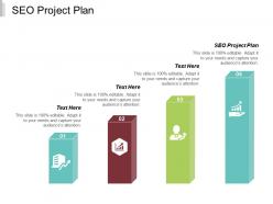 Seo project plan ppt powerpoint presentation slides maker cpb