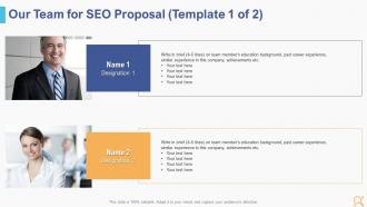 Seo proposal template our team for seo proposal