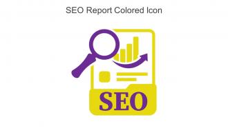 SEO Report Colored Icon In Powerpoint Pptx Png And Editable Eps Format