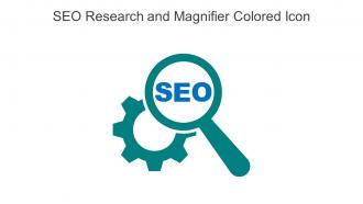 SEO Research And Magnifier Colored Icon In Powerpoint Pptx Png And Editable Eps Format