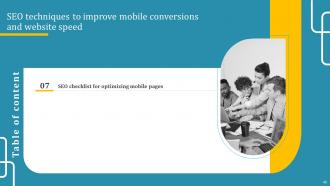 SEO Techniques To Improve Mobile Conversions And Website Speed Powerpoint Presentation Slides