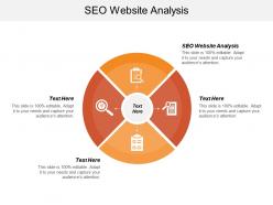 Seo website analysis ppt powerpoint presentation infographic template deck cpb