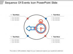 Sequence of events icon powerpoint slide