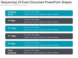 Sequencing Of Event Document Powerpoint Shapes