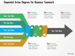 Sequential arrow diagram for business teamwork flat powerpoint design