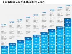 Sequential growth indication chart flat powerpoint design