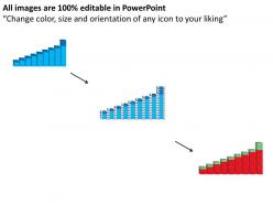 Sequential growth indication chart flat powerpoint design