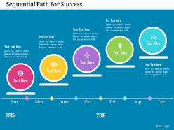 Sequential path for success flat powerpoint design
