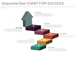 Sequential stair chart for success and business process indication flat powerpoint design