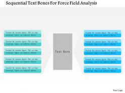 Sequential text boxes for force field analysis flat powerpoint design