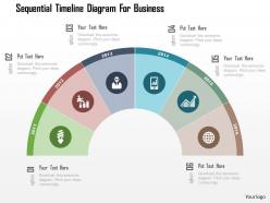 Sequential timeline diagram for business flat powerpoint design