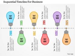Sequential timeline for business flat powerpoint design